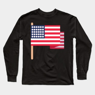 American Flag Baseball Shirt Patriotic USA 4th of July Gift Long Sleeve T-Shirt